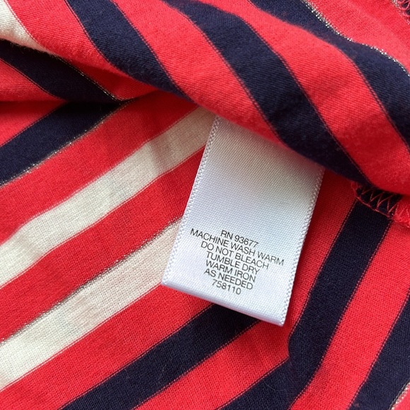 Liz Claiborne Women’s Short Sleeve Pullover Button Top NWOT XL Striped - Picture 6 of 12